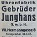Eintrag im Lehmann-Adressbuch 1921 - Uhrenfabrik Gebrüder Junghans G.m.b.H. in Wien