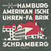 Reklamemarke der HAU - Hamburg-Amerikanische Uhrenfabrik